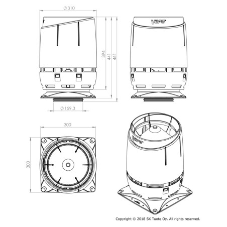 VILPE® FLOW 160S 300x300 RR23