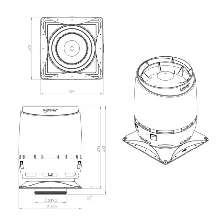 VILPE® FLOW 250S 400x400 RR23