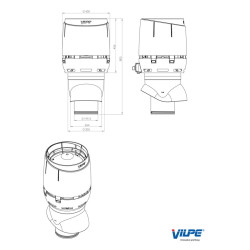 VILPE® FLOW Eco 200P/500 Stoginis ventiliatorius RR23